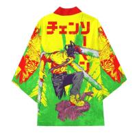 [COD] New cross-border 2021 chainsaw man digital printing style cloak coat pajamas cardigan summer