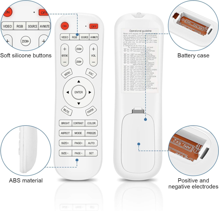 Projector Universal Remote Control Universal Replacement Controller for