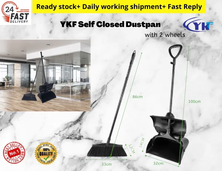 Handle Dust Pan with Cover Commercial Multipurpose Function Sweeper