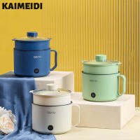 KAIMEIDI หม้อทำอาหารไฟฟ้าอเนกประสงค์ขนาดเล็กหม้อไฟฟ้าทอดหม้อทันทีสตูว์ทอดสำหรับนักเรียนหอพักครอบครัวด้ามเดียวหม้อไฟฟ้า