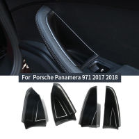 สำหรับ Porsche Panamera 971 2017 2018อุปกรณ์เสริม2Pcs รถด้านในด้านหน้าด้านหลังประตู Handle Armrests กล่องเก็บถาดผู้ถือ