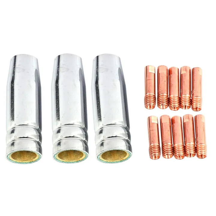 13Pcs CO2 Mig Welding Torch Aircooled MB 15AK Contact Tip Holder Gas
