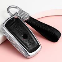 ﺴ✠ Diamond Zinc Alloy Car Smart Key Fob Case Cover For BMW 3 4 5 Series 320i 530i 550i F20 F21 F30 F31 F25 F01 F02 With Keychain