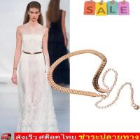 Trusty เข็มขัดผู้หญิง เข็มขัดแฟชั่น Woman Fashion Casual Waist Metal Belt Woman Belt 2008- สีทอง