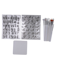 Alphabet Cake Stamp Tools,Letter Fondant Stamps with Decorating Brushes,Numbers Fondant Mold for Cookie Cake Decorating