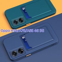 เคส A58 2023 Oppo สำหรับ Oppo A58 A78 NFC A98 98 A 78 A 58 OppoA58 4G 5G เคสโทรศัพท์ผิวสัมผัสของเหลวเคสนิ่มซิลิโคนฝาครอบด้านหลังเพื่อการป้องกัน TPU ด้วยกระเป๋าเก็บบัตร