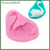 FineGoodWell Swan ซิลิโคน fondant เค้กตกแต่ง listen แม่พิมพ์คุกกี้อบแม่พิมพ์