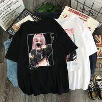 Darling In The Franxx Anime Clothes Kawaii Tshirt Camisetas Mujer Gildan Spot 100% Cotton