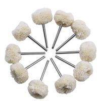 ◇✚ 5Pcs Polishing Buffing Cotton Wheel Rotary Tool Grinder 3.0 Handle Yarn Wheel Head Felt Brushes Tool Fine