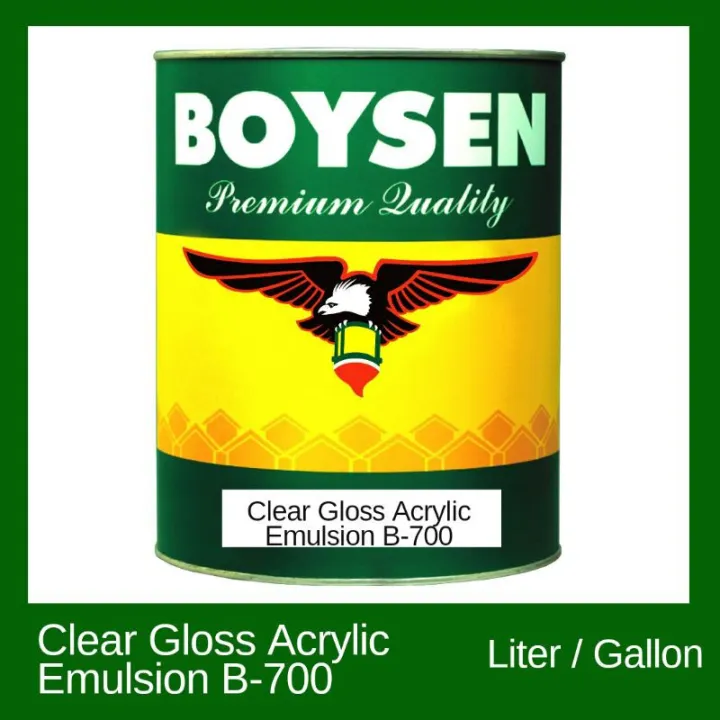 BOYSEN CLEAR GLOSS ACRYLIC EMULSION GALLON B-700 Durable | Lazada PH