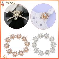 YESHE 10PCS 16MM DIY ชุบ Flatback ตัดเย็บเสื้อผ้า หัวเข็มขัดไข่มุก ปุ่ม Rhinestone ปุ่มเกล็ดหิมะ