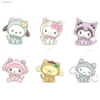 ✺✐❈ Cartoon Anime Sanrio Series Acrylic Kuromi mymelody Cinnamoroll K T cat PP Clip Creative Cute Double-sided Clip Note Clip Folder