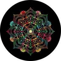 Rainbow Mandala Sarung Ban Serep สำหรับยานพาหนะใดๆทำรุ่นและขนาด-รถ RV รถพ่วงเดินทางและอีกมากมายตั้งแคมป์