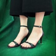 OLV - Giày Black Amethyst Mid Heels