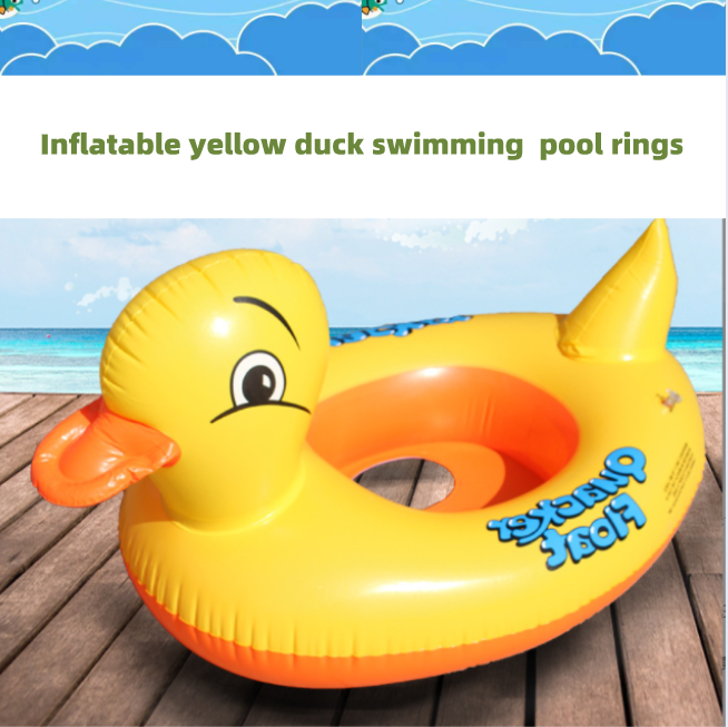 Yellow Duck Inflatable Baby Swimming Ring Lazada PH