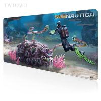 แผ่นรองเมาส์ Subnautica XL แผ่นรองเมาส์ HD สำหรับใช้ในบ้าน XXL ยางธรรมชาติอ่อนนุ่มสำนักงานแล็ปท็อปแป้นพิมพ์เกมโต๊ะ