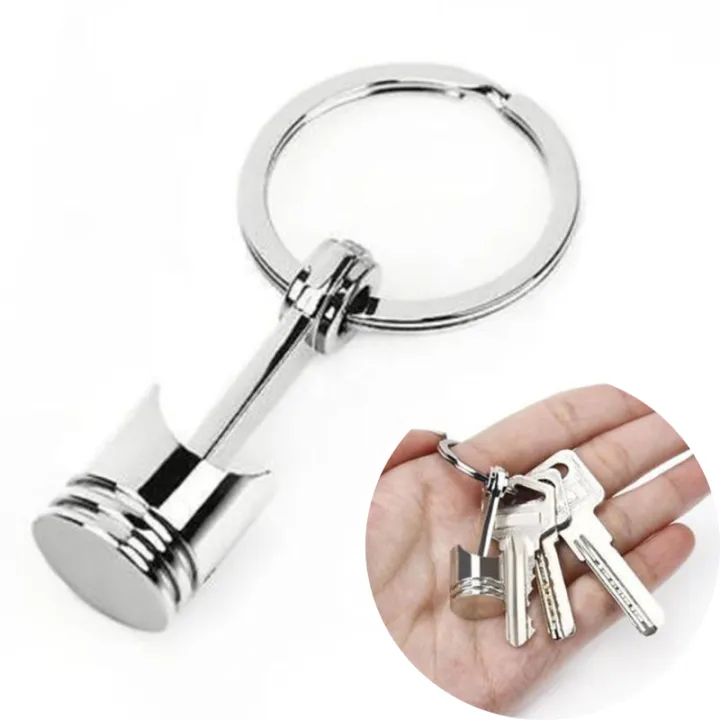 Auto Car Part  Metal Piston Key Ring Chain Keyring Keychain Keyfob Pendant