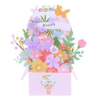 Paper Pop Up Cards Forever Flower Bouquet 3D Popup Greeting Cards with Note Card and Envelope Popup Cards Congratulations Gifts