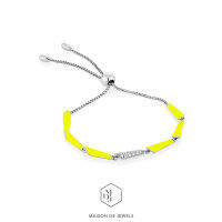 Maison de Jewels - Marque ID Bracelet สร้อยข้อมือเงิน อินเทรนด์ สีนีอ็อน