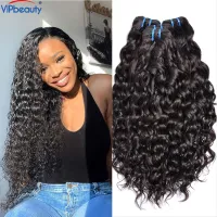 ความงามวีไอพี32นิ้วยาว Water Wave Human Hair Extensions 1/3/4บราซิลสาน Water Wave ชุด