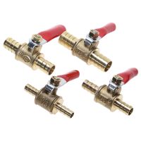 6mm-12mm Hose Barb Inline Brass Water Oil Air Gas Fuel Line Shutoff Ball Valve Pipe Fittings