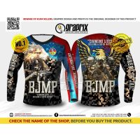 [In stock] 2023 design BJMP in Action Long Sleeves Full Sublimation，Contact the seller for personalized customization of the name