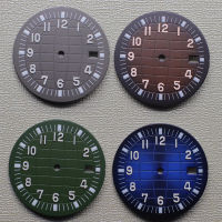 Grenade Dial Watch Dial Mechanical Watch หน้าปัดเรืองแสงสีเขียวดัดแปลงหน้าปัดดำน้ำสำหรับการเคลื่อนไหวของ NH35