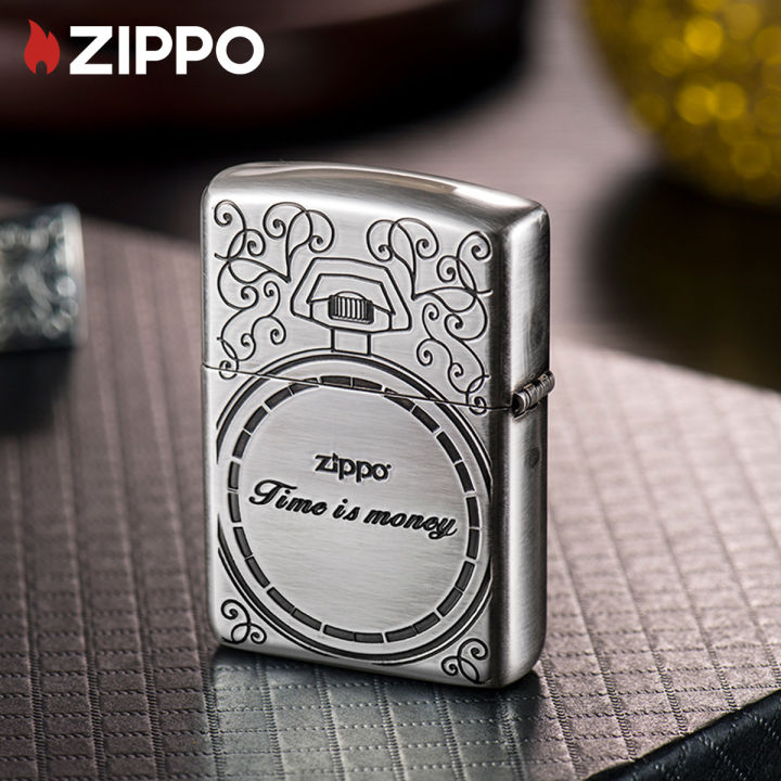 zippo-wat-ch-design-antique-silver-pocket-lighter-zbt-2-81a-lighter-without-fuel-inside-เงินโบราณ-ไฟแช็กไม่มีเชื้อเพลิงภายใน