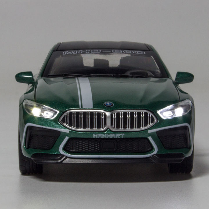 1-32-bmw-m8จำลองล้อแม็กรุ่นรถ-mhb800เด็กรถสปอร์ตรุ่นของเล่นเด็กเสียงและแสงดึงกลับรถเครื่องประดับ