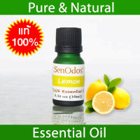 SenOdos น้ำมันหอมระเหยแท้ 100% Lemon Pure Essential Oils น้ำมันหอมระเหยแท้ กลิ่นเลมอน ไร้กลิ่นปรุงแต่ง ไม่เจือจาง 10 ml