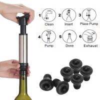 zitaotangb® Red Wine Saver Fresh Preserver Vacuum Air Pump with 6 Silicone Bottle Stoppers