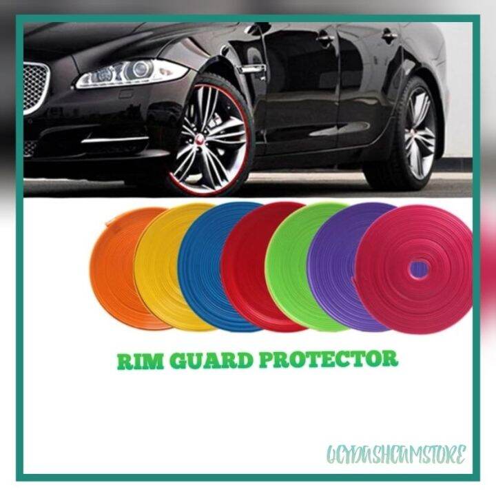 Car Wheel Hub Rim Edge Protector Ring Sticker Tyre Guard Trim Rubber