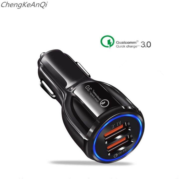 worth-buy-dhakamall-quick-charge-3-0-car-charger-สำหรับโทรศัพท์มือถือ-dual-usb-car-charger-qualcomm-qc-3-0-fast-charging-adapter-mini-usb-car-charger