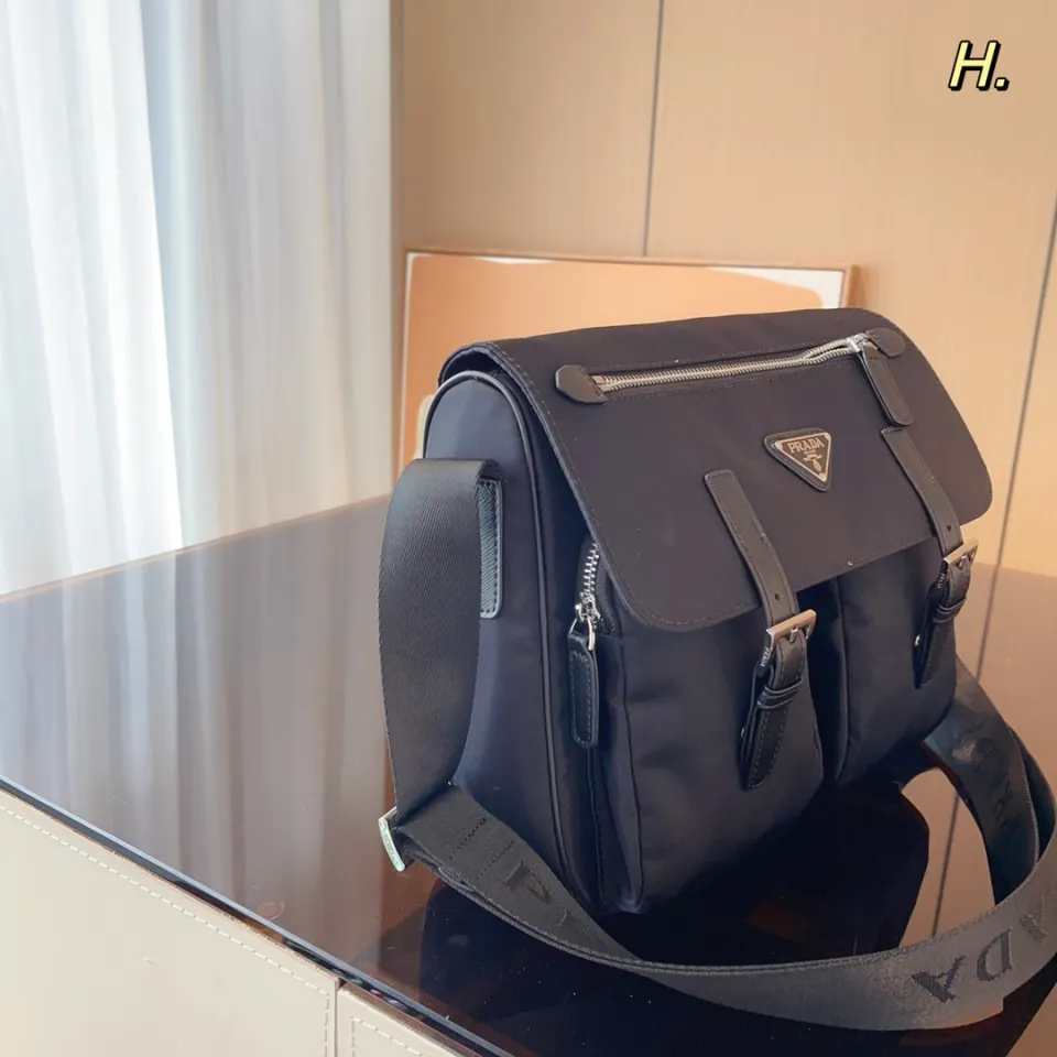 PRADA Nylon Men's Business Bags Crossbody Bags Messenger Bags Briefcase  Grade A 1:1 High Quality Luxury Male Bags