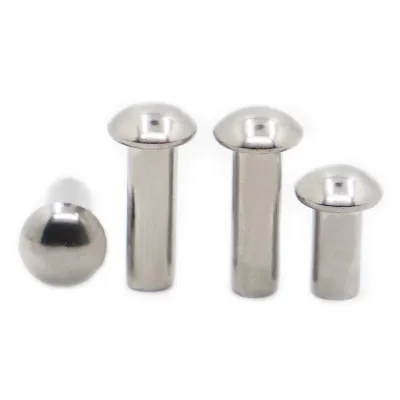 5-50pcs M0.8 M1 M1.2 M1.4 M1.6 M2 M2.5 M3 M4 M5 M6 304 A2-70 Stainless Steel Button Round Head Solid Rivet Self Plugging GB867