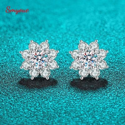 Smyoue 0.3-0.5CT ทองคำขาวได้รับการรับรอง Moissanite ต่างหู925เงินสเตอร์ลิงเครื่องประดับเพชรประกายระยิบระยับของผู้หญิง