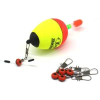 4pcs connector + 2pcs big belly float luminous float fishing hard tail belly float 3g - 80g Accessories