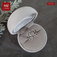 MT แหวนเงินแท้ รูปหัวใจ งานรมดำ ไซส์: 53, 54, 56, 59 Solid 925 Sterling Silver Ring (sr130) MT Jewelry มณีธารา