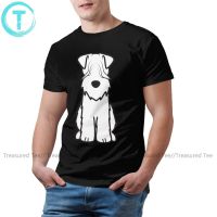 Dog T Shirt Soft Coated Wheaten Terrier T-Shirt Casual Fun Tee Shirt Man Plus Size Printed Cotton Tshirt