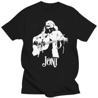 Joni เสื้อยืดลายฉลุสีขาวคุณภาพสูง Mitchel Folk Rock 60S 2023เสื้อยืดแขนลำลองขาสั้นคอกลมแฟชั่นพิมพ์ลายเสื้อคอกลม100% ฤดูร้อนเสื้อยืดคอกลมคอกลมคอกลมแฟชั่น