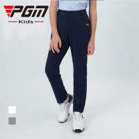 [11GOLF] กางเกงกอล์ฟขายาว เด็ก PGM KUZ109 สีกรม ขาว เทา