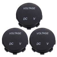 3X Universal Digital Monitor Voltmeter Waterproof Voltage Meter LED Blue for DC 12V-24V Car Motorcycle Auto Truck