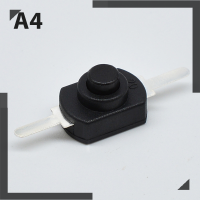 WonderfulBuyinge 1208YD ไฟฉายสวิตช์2-PIN Black และ White button Switch Control SWITCH