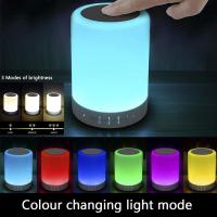 Table Lamp Portable Bluetooth Speaker,Rechargeable Night Light,Touch Lamps + Dimmable Warm White Light Color Changing RGB