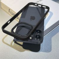 Luxury Metal Camera Protection Shockproof Armor Case for iPhone 15 14 13 12 11 Pro Max X XR XS 7 8 Plus SE 2 3 Transparent Cover