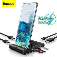 Baseus USB Type C แท่นวางมือถือเป็น4K HDMI-รองรับ USB Sd/tf 3.0 PD 100W ที่ชาร์จสำหรับ Samsung เร็วแท่นวางมือถือฮับ Dex