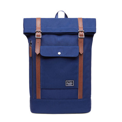 กระเป๋าเป้ผ้าใบสะพายหลังสีน้ำเงิน