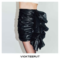 VICKTEERUT (ราคาปกติ 5,650-.) Drape Ruffle Mini Skirt กระโปรงสั้น จับเดรป ตกแต่งระบาย