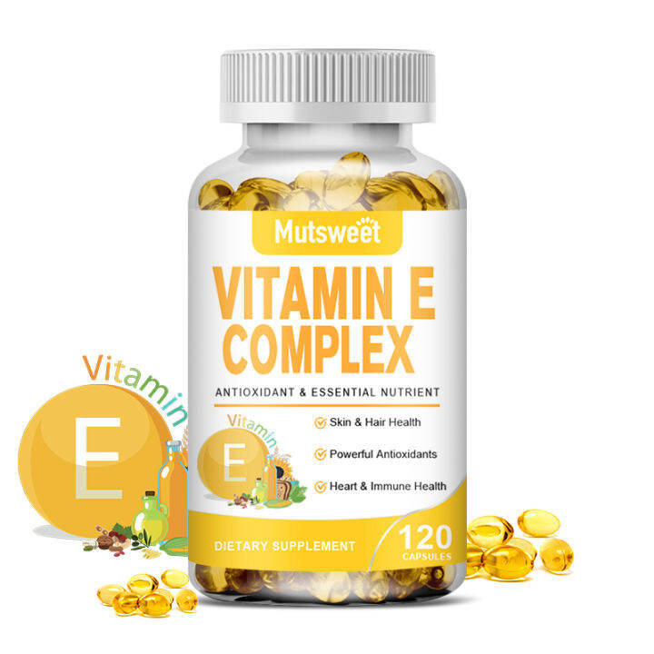 Vitamin E Capsules 180 Mg (400 IU) DlAlpha Dietary Supplement for