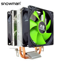 SNOWMAN ท่อความร้อนพัดลมระบายความร้อน CPU PWM 4ขา PC Quiet 90มม.Intel I5 LGA 2011 775 1200 1150 1151 1155 1156 AMD AM3 AM4ซีพียูเย็นพัดลม 1 1 1 1 1 1 1